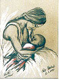 Zeichnung: Mutter mit Kind