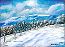 Winter Gemälde  vom Kunstmaler Hugo Reinhart  